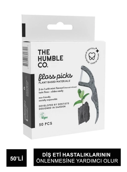 Humble Organik Diş İpi Kürdanlı-Kömürlü- 50li ürün görseli
