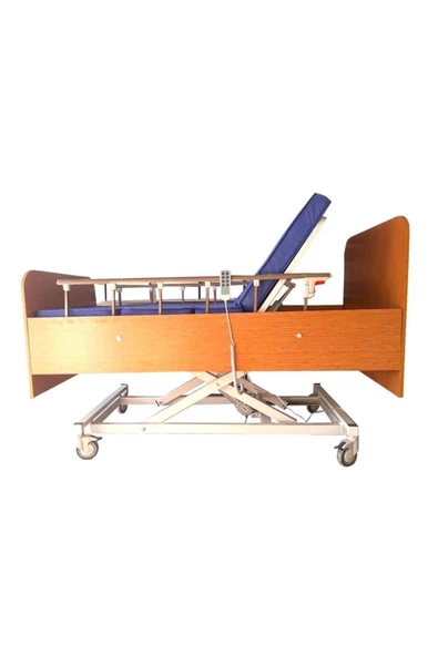 EMEK SAĞLIK Tan 3 Motorlu Ahşap Hasta Karyolası ürün görseli