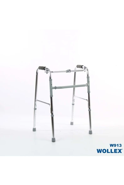 WOLLEX Ithal Alüminyum Katlanır Walker Yürüteç Wolker Volkır Hasta Yaşlı Engelli Yürüteci - Resim 5
