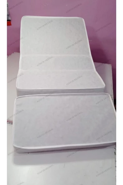 KONFOR Medikal Ürünleri Dört Parçalı 90*190*10 Cm Sünger Hasta Yatağı - Resim 2
