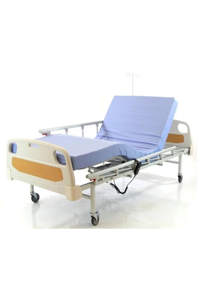 MEDİKALBİRLİK 2 Motorlu Tabanca Korkuluklu Hasta Karyolası ABS Başlıklı ürün görseli