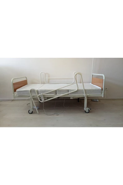MEDİLABS 2 Motorlu Hasta Karyolası Elektrikli Kumandalı Hareketli Baş Ve Ayak Kısmı Kalkar - Resim 4