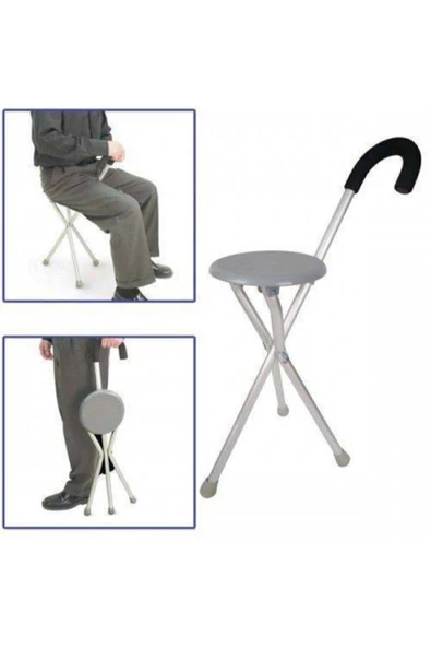 TPCW Oturaklı Baston Tabure Bastonlu Oturak Tabure Pr106 ürün görseli 1