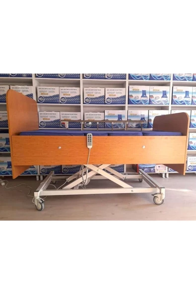 EMEK SAĞLIK Tan 3 Motorlu Ahşap Hasta Karyolası - Resim 2