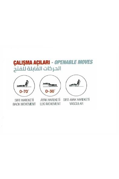 MEDİSMİLE Hasta Karyolası 2 Motorlutabanca Korkuluklu - Resim 2