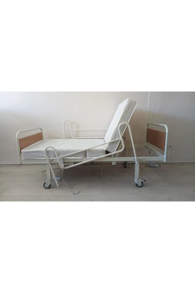 MEDİLABS 2 Motorlu Hasta Karyolası Elektrikli Kumandalı Hareketli Baş Ve Ayak Kısmı Kalkar - Resim 3