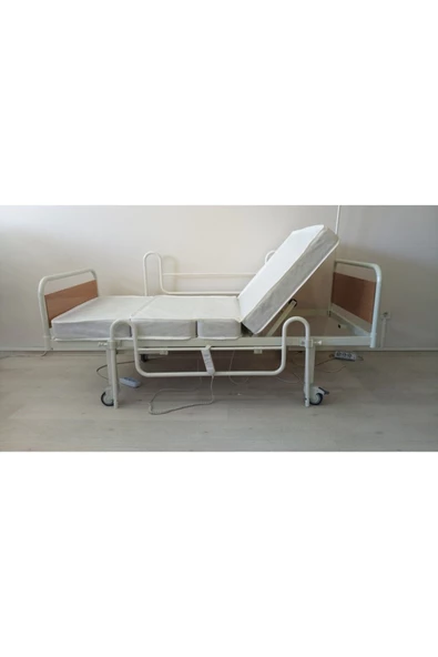 MEDİLABS 2 Motorlu Hasta Karyolası Elektrikli Kumandalı Hareketli Baş Ve Ayak Kısmı Kalkar - Resim 2