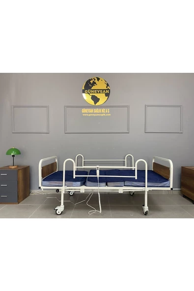 MEDİSMİLE Hasta Karyolası 2 Motorlu Ekonomik Sünger Yataklı - Resim 3