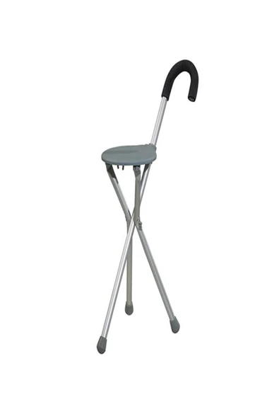 MEDWELT 1 Oturaklı Baston, Katlanabilir, Alüminyum, Uzunluk Ayarlı Alüminyum ürün görseli