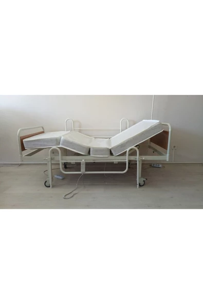 MEDİLABS 2 Motorlu Hasta Karyolası Elektrikli Kumandalı Hareketli Baş Ve Ayak Kısmı Kalkar - Resim 5