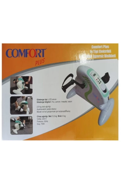 COMFORT PLUS Beyaz Elektrikli Kondisyon Bisikleti - 3