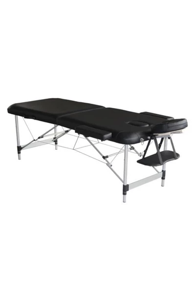 MEDİKALBİRLİK 2 Parça Alüminyum Katlanır Masaj Masası İthal Siyah SMT-AT025 ürün görseli