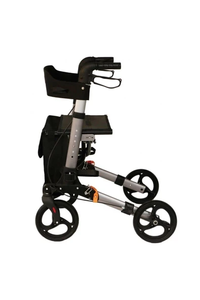 WOLLEX Lüx Rollator Alüminyum Yürüteç Katlanır Sırt Desteği Frenli Fizik Dünyası