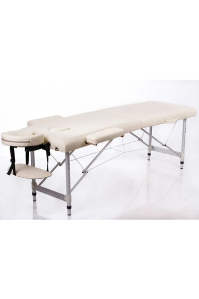 MAXİ Katlanabilir Metal Masaj Masası,çanta Tipi Masaj Ve Tedavi Yatağı Beyaz