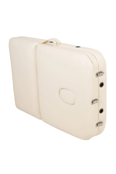 MAXİ Katlanabilir 3 Parçalı Metal Masaj Masası,çanta Tipi Masaj Ve Tedavi Yatağı Beyaz - 3