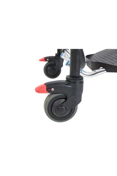 TEKERLEKLİ İSKEMLE B-561m Alüminyum Manuel Banyo Tuvalet Tekerlekli Sandalye - Resim 3