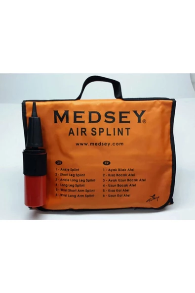 MEDSEY Pvc Şişme Atel Seti Ilk Yardım Kırık Çıkık Destek Atel Çantası ürün görseli