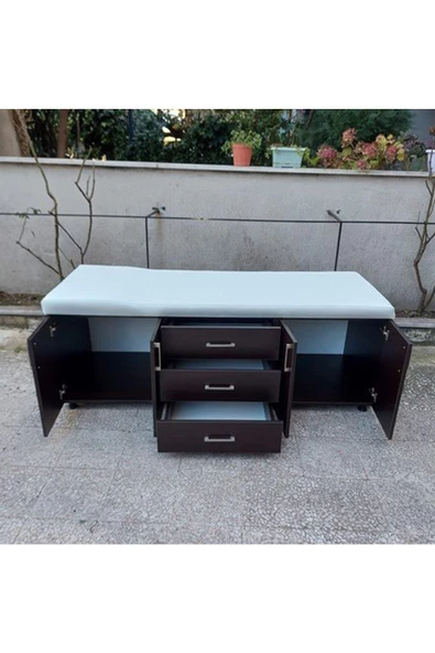 MEDİKALBİRLİK Ahşap Muayene Masası 2 Dolaplı 4 Çekmeceli - Resim 3