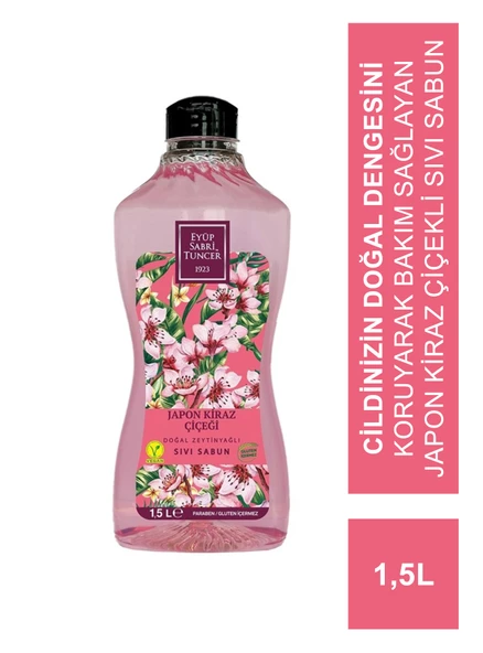 Eyüp Sabri Tuncer Doğal Zeytinyağlı Sıvı Sabun Japon Kiraz Çiçeği 1,5 Lt