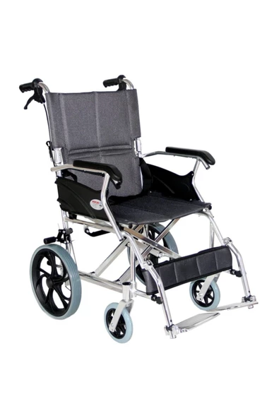 MEDİKALBİRLİK kraustmann Refakatçi Tekerlekli Sandalye lüx füme ürün görseli 1