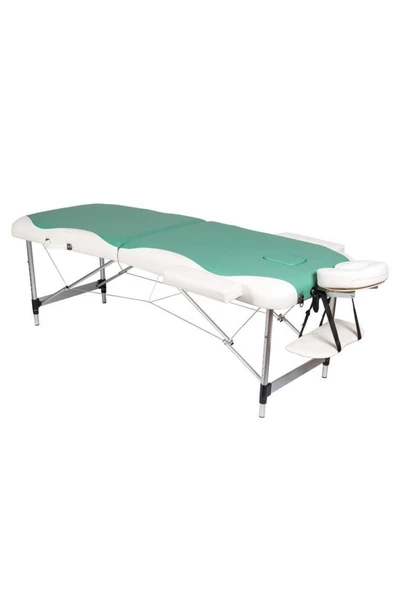 MEDİKALBİRLİK Metal Masaj Masası Yeşil-krem ürün görseli 1