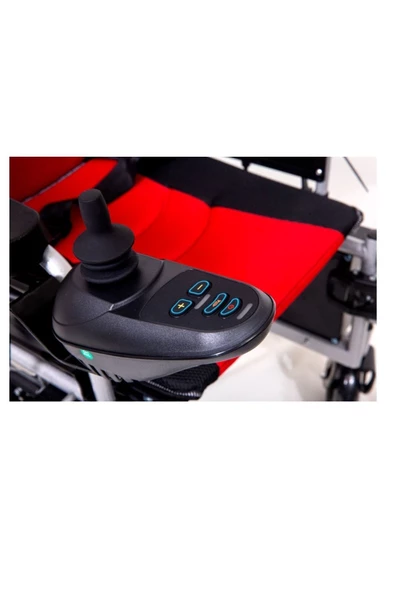 MEDİKALBİRLİK Kraustmann Katlanır Hasta Akülü Tekerlekli Sandalye Lüx Ekonomik - Resim 2