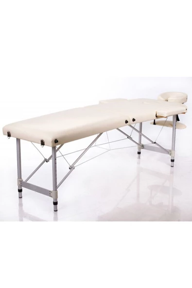 MAXİ Katlanabilir Metal Masaj Masası,çanta Tipi Masaj Ve Tedavi Yatağı Beyaz - 2