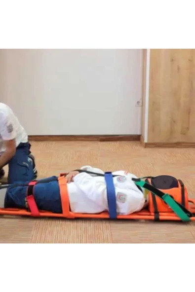 MEDİKALBİRLİK Baş Sabitleyicili Örümcek Kemerli Omurga Tahtası Acil Seti - Resim 2