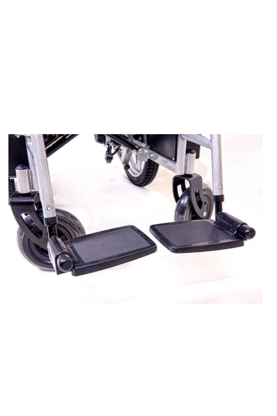 MEDİKALBİRLİK Kraustmann Katlanır Hasta Akülü Tekerlekli Sandalye Lüx Ekonomik - Resim 4
