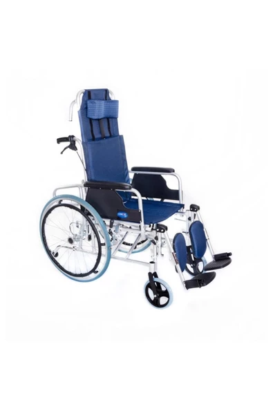 MEDİKALBİRLİK Comfort Plus KY954LGC-46 Sırtı Yatar Ayak Kalkar Alüminyum Özellikli Tekerlekli Sandalye