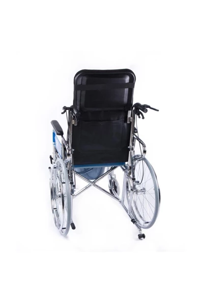 MEDİKALBİRLİK Comfort Plus KY609GC Sırtı Yatar Ayak Kalkar Tuvalet Özellikli Tekerlekli Sandalye - Resim 6