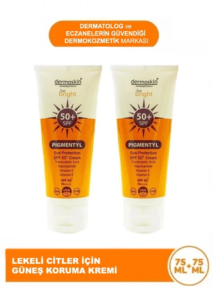 Dermoskin Be Bright Pigmentyl Sun Protection SPF 50+ Cream 2'li