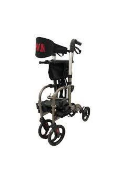 POYLİN Lüx Tekerlekli Yürüteç Rollatör Walker Pedallı Çift Kullanımlı Oturaklı Yürüteç Fizik Dünyası - Resim 2