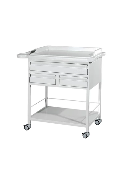 MEDİKALBİRLİK 3 Çekmeceli Pansuman Arabası E-237 ürün görseli 1