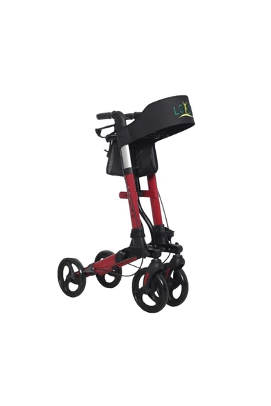 LOCO Pr-890 Alüminyum Walker ( Rollator ) Kırmızı - Resim 2