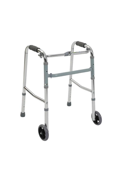 LOCO Ithal Tekerlekli Hasta Yürüteci Alüminyum Walker Wolker Yürüteç Tekerlekli - Resim 2