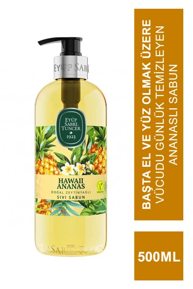 Eyüp Sabri Tuncer Doğal Zeytinyağlı Sıvı Sabun Hawaii Ananas 500 ml ürün görseli 1