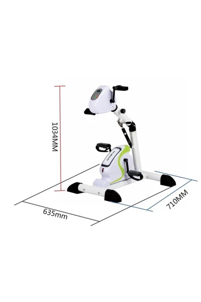 MEDİKALBİRLİK Hem El Hem Ayak Çift Pedallı Elektrikli Egzersiz Bisikleti - Resim 3
