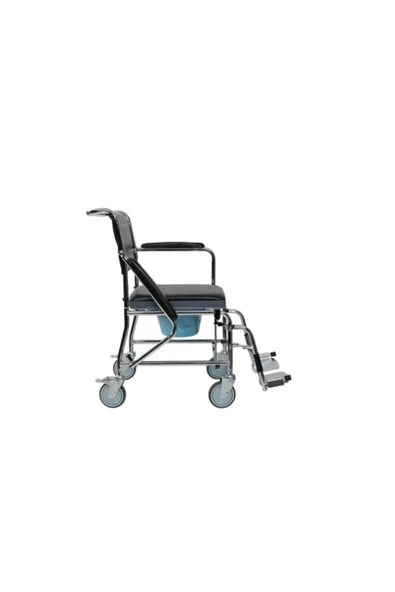 TEKERLEKLİ İSKEMLE B-125 Katlanır Tuvaletli Banyo Sandalyesi - 2