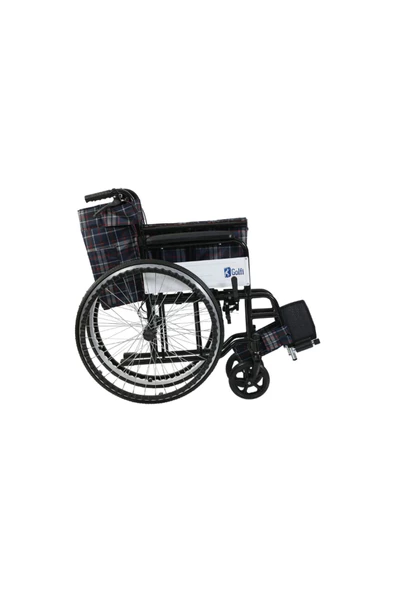 GOLFİ Refakatçi Frenli Katlanabilir Manuel Tekerlekli Sandalye - Resim 2
