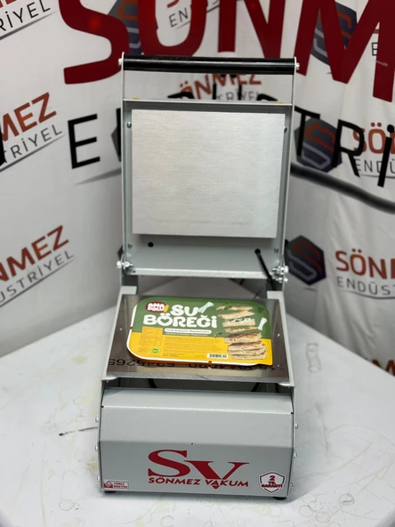 Sönmez Vakum Karton Tabak Yapıştırma Makinesi Su Böreği Döner Paketleme Makinası - Resim 5