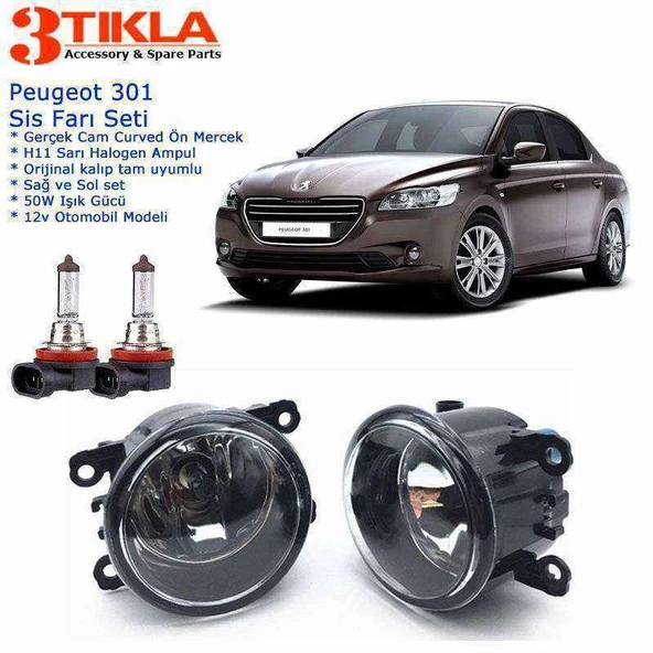 Peugeot 301 Sis Farı Set  Oem:  8200074008