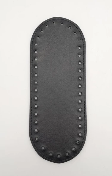 Çanta Aksesuar Suni Deri Siyah Renk 20X8 cm Oval Çanta Tabanı