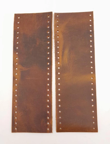 Çanta Aksesuar Crazy Oil Hardal Gerçek Deri Tutma Sapı 18X6 Cm Simit Sap - 2