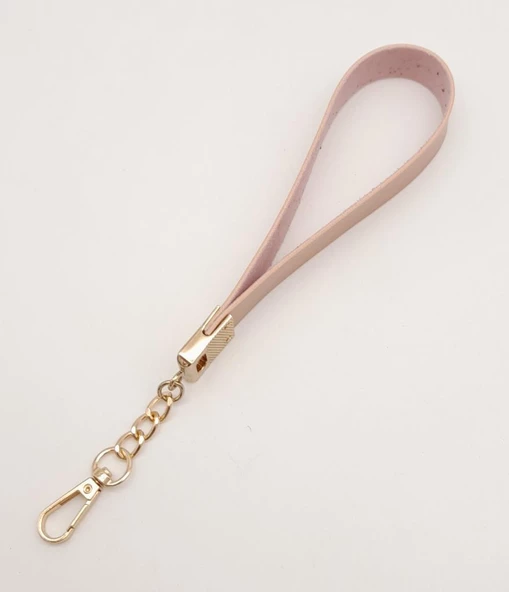 Çanta Aksesuar Pudra Tek Kat Suni Deri Zincirli Elcik Light Gold Metal - 2