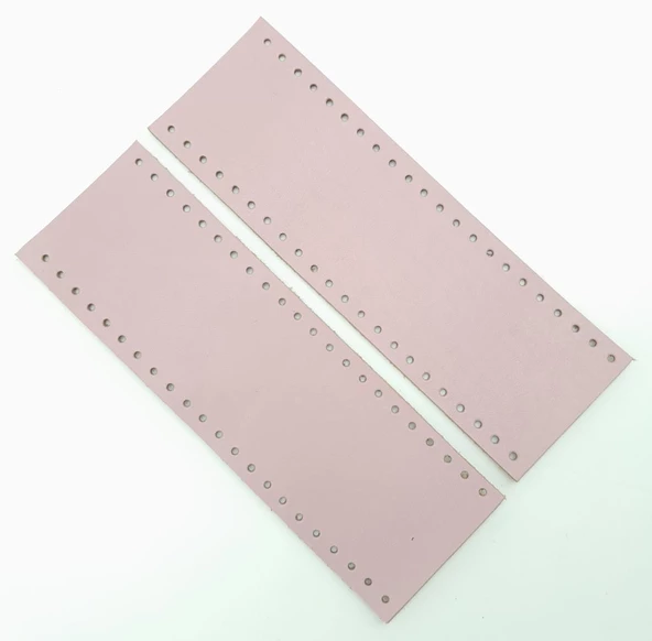 Çanta Aksesuar Lila Gerçek Deri Tutma Sapı 18X6 Cm Simit Sap