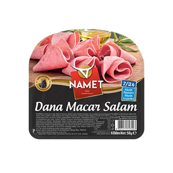 Namet Dana Macar Salam 7/24 50 gr x 6 Adet - Resim 2