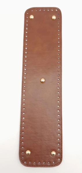 Çanta Aksesuar Suni Deri Taba Renk 40X10 cm Dikdörtgen Çanta Tabanı Light Gold Aparatlı