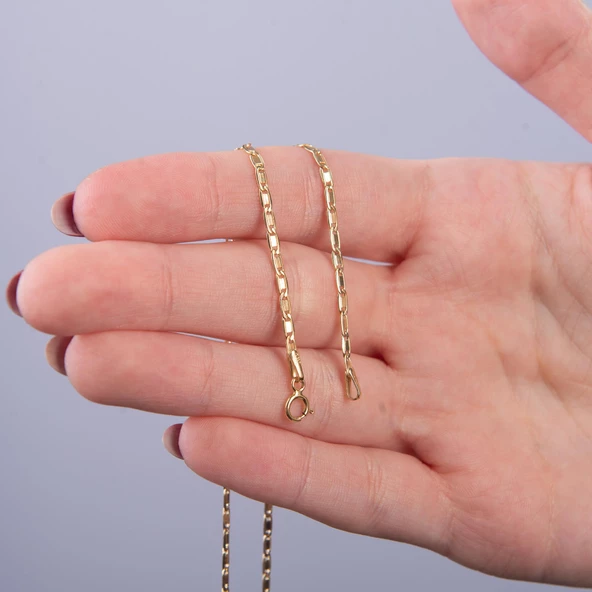 14 Ayar 45 cm Valentino Altın Zincir Kolye 1,95 gr - 4