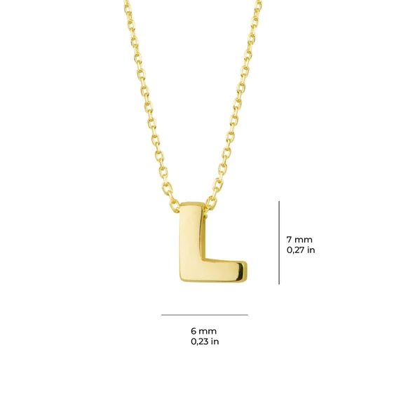 14 Ayar Altın L Harfi Kolye 1,39 gr - 2